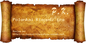 Polonkai Kleopátra névjegykártya